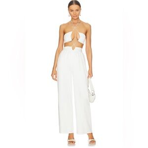 SUPERDOWN Julia Halter Jumpsuit in White | Size Small
